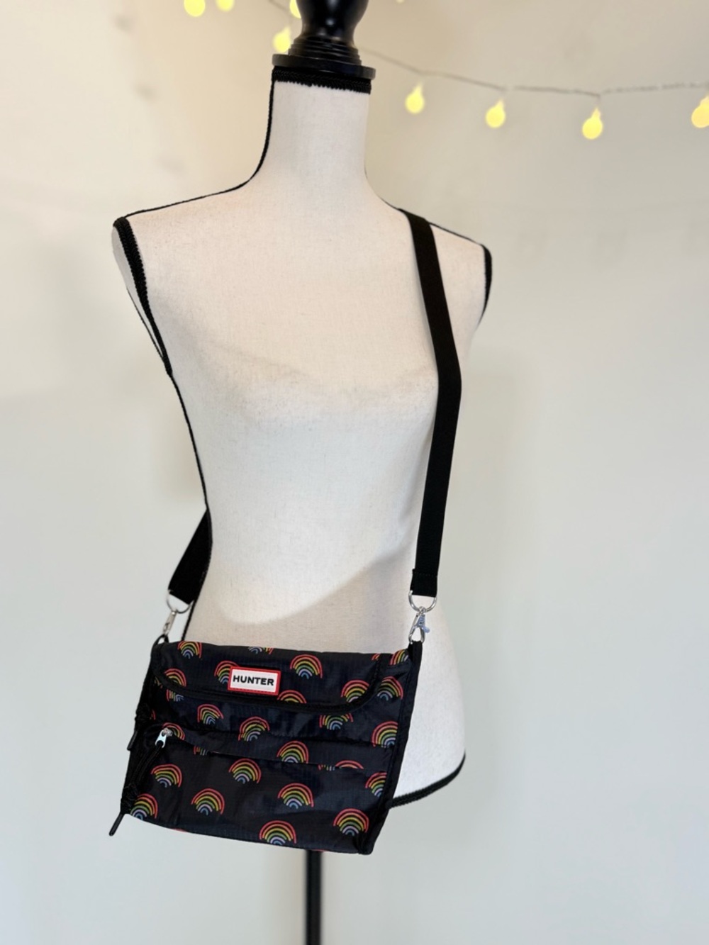 🌾 Hunter Packable Crossbody Bag with Rainbow‎ Print